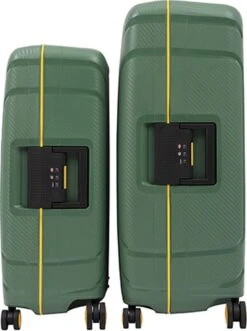 CarryOn Steward Kofferset - 2-delige TSA Trolleyset Met Kliksloten - Dubbele Wielen - Groen -Kofferland Goedkope Winkel 895x1200