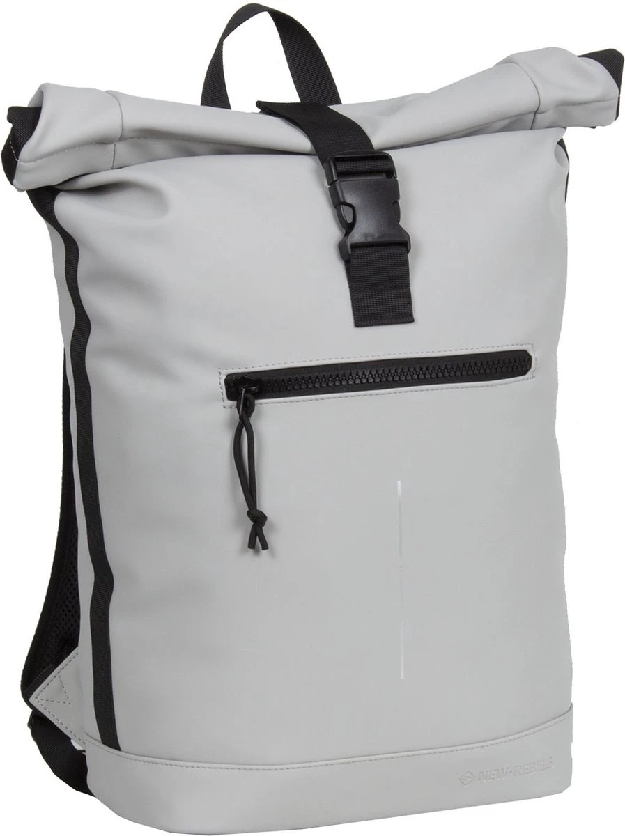 New Rebels® Mart - Rugtas - Grijs - Waterbestendig - Roll-top - 15.6151413121087 - 35x10x46cm - Rugzak / Backpack 1 New Rebels® Mart - Rugtas - Grijs - Waterbestendig - Roll-top - 15.6151413121087 - 35x10x46cm - Rugzak / Backpack