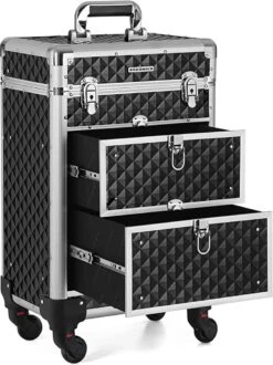 Cosmetic Case Trolley - Professionele Make-up Case - Kapperskoffer Met 4 Uitneembare Wielen 12 Cosmetic Case Trolley - Professionele Make-up Case - Kapperskoffer Met 4 Uitneembare Wielen -Kofferland Goedkope Winkel 899x1200