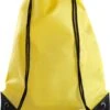 Merkloos Sport Gymtas/draagtas In Kleur Geel Met Handig Rijgkoord 34 X 44 Cm Van Polyester En Verstevigde Hoeken