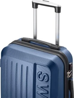 Swiss - Lausanne - Handbagage Koffer - 4 Wielen - TSA-Cijferslot - Blauw -Kofferland Goedkope Winkel 906x1200
