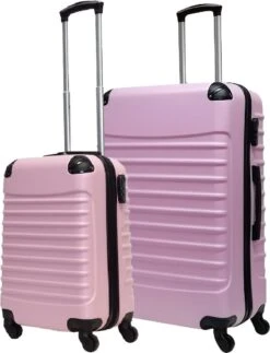 Castillo Quadrant 2 Delige ABS Kofferset (XL+S) - Soft Pink