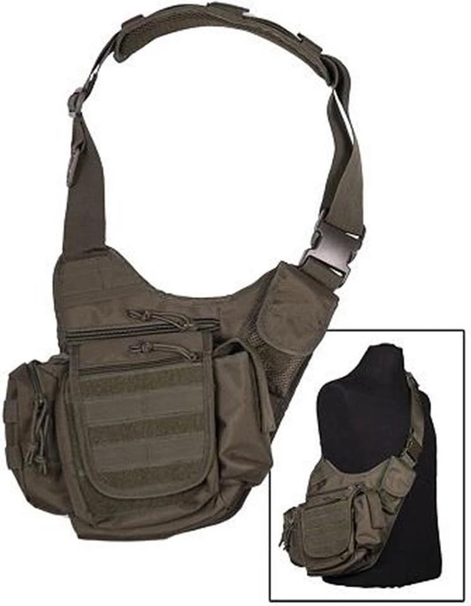 Mil-Tec Sling Bag OD Groen Multifunctioneel Outdoor En Survival Bag 1 Mil-Tec Sling Bag OD Groen Multifunctioneel Outdoor En Survival Bag
