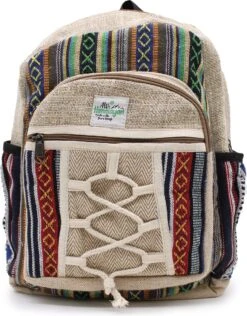 Kleine Hennep Rugzak - Rugtas - Touw- En Zakkenstijl - 30x22x7cm -Kofferland Goedkope Winkel 937x1200 3