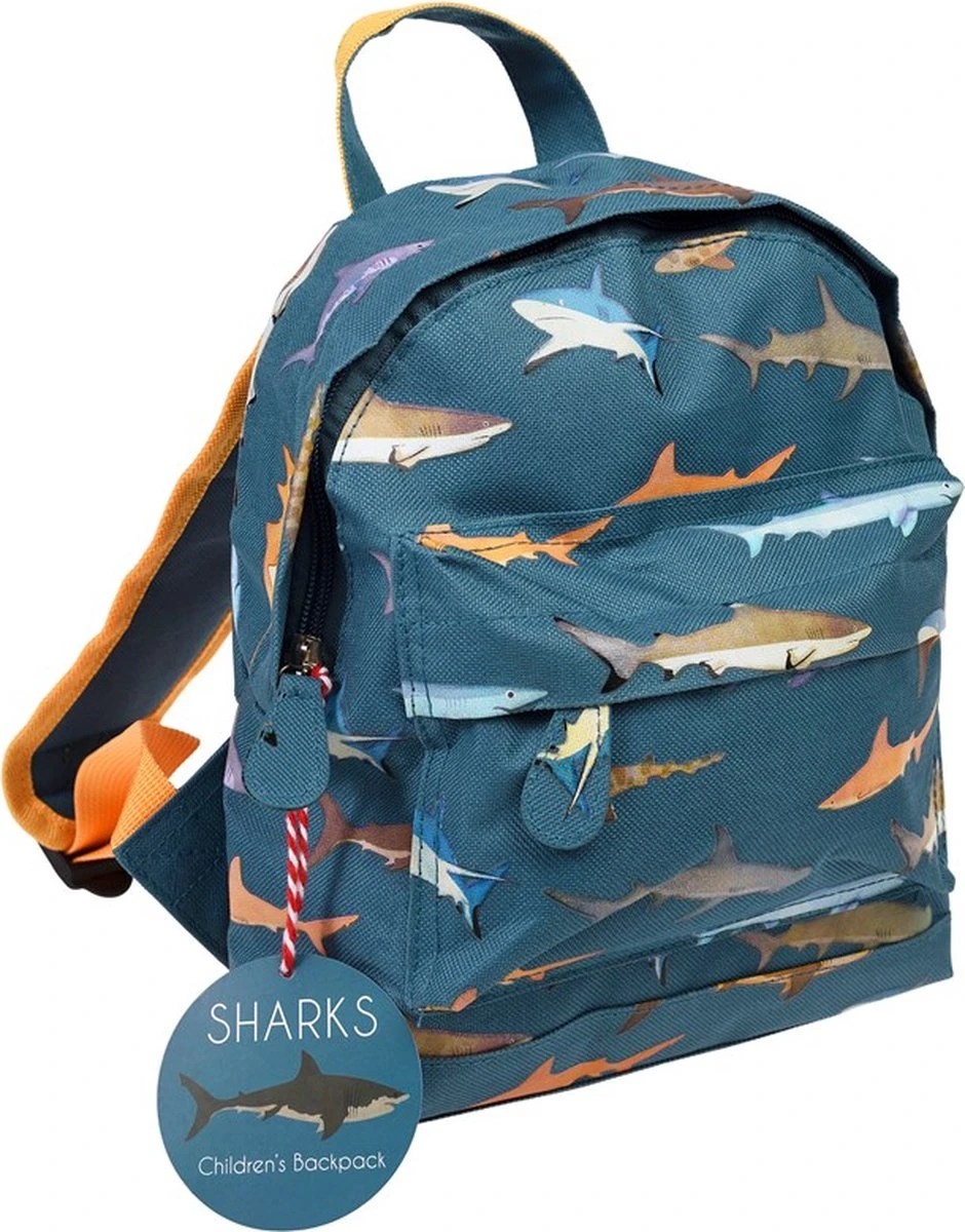 Rex London - Mini Rugtas - Peuter Rugzak - Backpack - Shark - 25x21x10cm - 5ltr - Haai 1 Rex London - Mini Rugtas - Peuter Rugzak - Backpack - Shark - 25x21x10cm - 5ltr - Haai