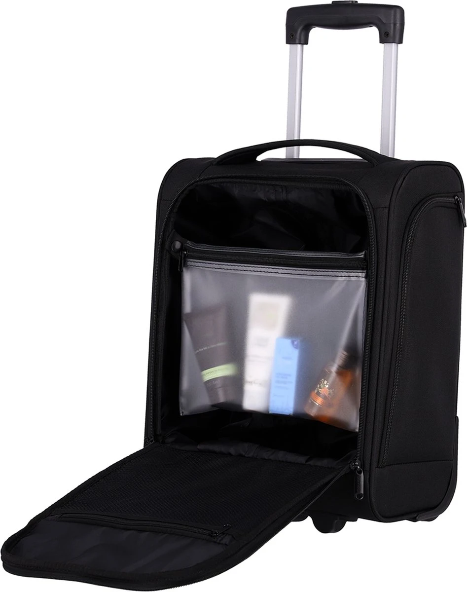 Travelite Handbagage Zachte Koffer / Trolley / Reiskoffer - Cabin - 43 Cm - Zwart 12 Travelite Handbagage Zachte Koffer / Trolley / Reiskoffer - Cabin - 43 Cm - Zwart - Afbeelding 12