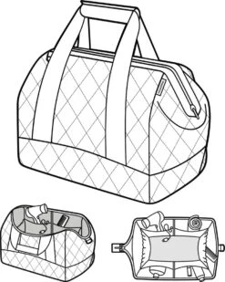 Reisenthel Allrounder M Reistas Sporttas - 18L - Rhombus Midnight Gold Blauw -Kofferland Goedkope Winkel 960x1200 14