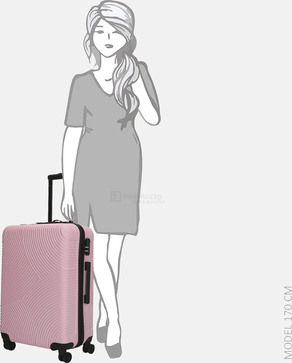 Enrico Benetti Koffer / Trolley / Reiskoffer - 65 X 41 X 25 Cm - 68 Liter - ABS - Maat M - Louisville - Roze 6 Enrico Benetti Koffer / Trolley / Reiskoffer - 65 X 41 X 25 Cm - 68 Liter - ABS - Maat M - Louisville - Roze - Afbeelding 6