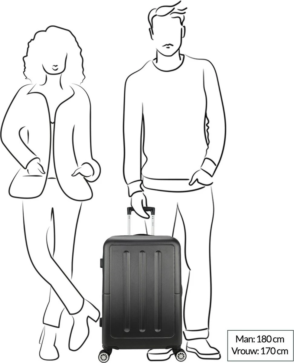 Decent Neon-Fix 2.0 Medium Koffer 66 Cm - 65 Liter - Blauw 9 Decent Neon-Fix 2.0 Medium Koffer 66 Cm - 65 Liter - Blauw - Afbeelding 9