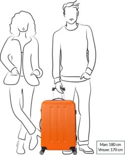 Decent Neon-Fix 2.0 Medium Koffer 66 Cm - 65 Liter - Oranje -Kofferland Goedkope Winkel 973x1200