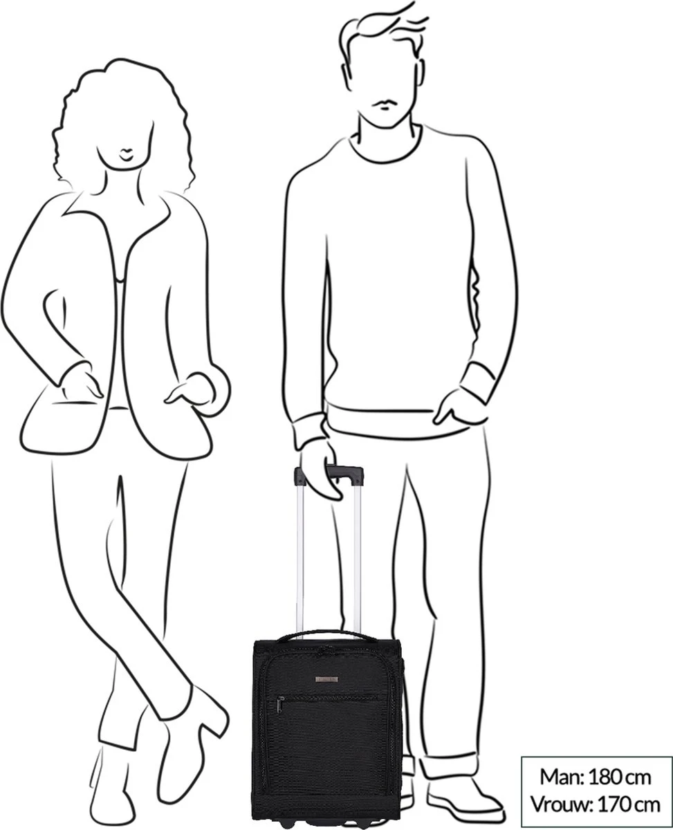 Travelite Handbagage Zachte Koffer / Trolley / Reiskoffer - Cabin - 43 Cm - Zwart 13 Travelite Handbagage Zachte Koffer / Trolley / Reiskoffer - Cabin - 43 Cm - Zwart - Afbeelding 13