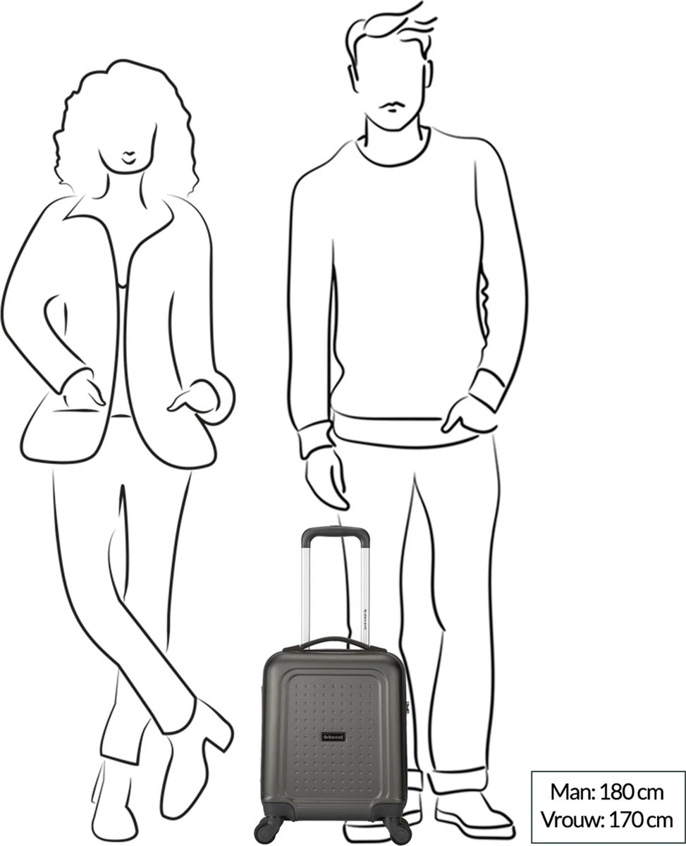 Decent Handbagage Koffer / Trolley / Reiskoffer - 42 Cm - 24 Liter - ABS - Maxi Air - Champagne 14 Decent Handbagage Koffer / Trolley / Reiskoffer - 42 Cm - 24 Liter - ABS - Maxi Air - Champagne - Afbeelding 14