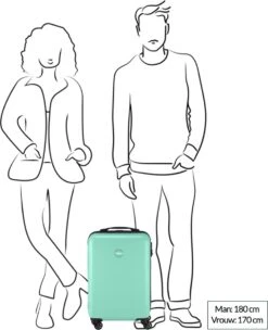 Princess Traveller PT01 - Handbagage Koffer - Pitch Black - S - 55cm -Kofferland Goedkope Winkel 974x1200 2