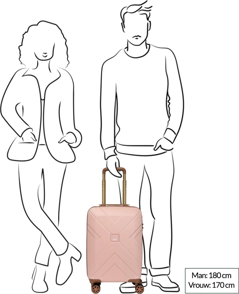 Oistr Florence Handbagage Spinner S Matte Pink 18 Oistr Florence Handbagage Spinner S Matte Pink - Afbeelding 18