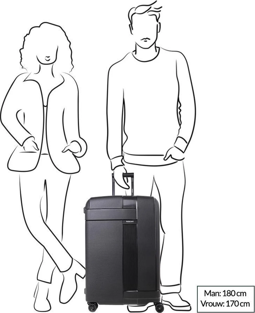 Decent Transit Medium Koffer - 70 Cm - Lichtblauw 17 Decent Transit Medium Koffer - 70 Cm - Lichtblauw - Afbeelding 17