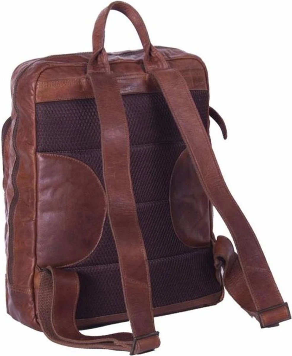 Chesterfield - 15,4 Inch Laptop Rugzak - Mack - Cognac 2 Chesterfield - 15,4 Inch Laptop Rugzak - Mack - Cognac - Afbeelding 2