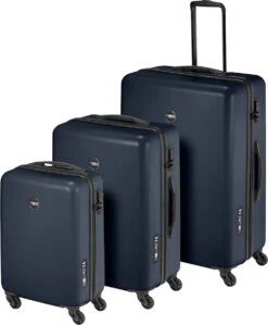 Princess Traveller PT01 - Reiskoffer - Platinum Navy - M - 67cm -Kofferland Goedkope Winkel 990x1200 2