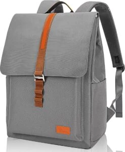 Rugzak Voor Dames En Meisjes, Waterdichte Retro Laptoprugzak Met 15,6 Inch Laptopvak, Modieuze Rugzak, Schoolrugzak Voor Business, Reizen, Vrije Tijd, Werk, School, Werk, Grijs