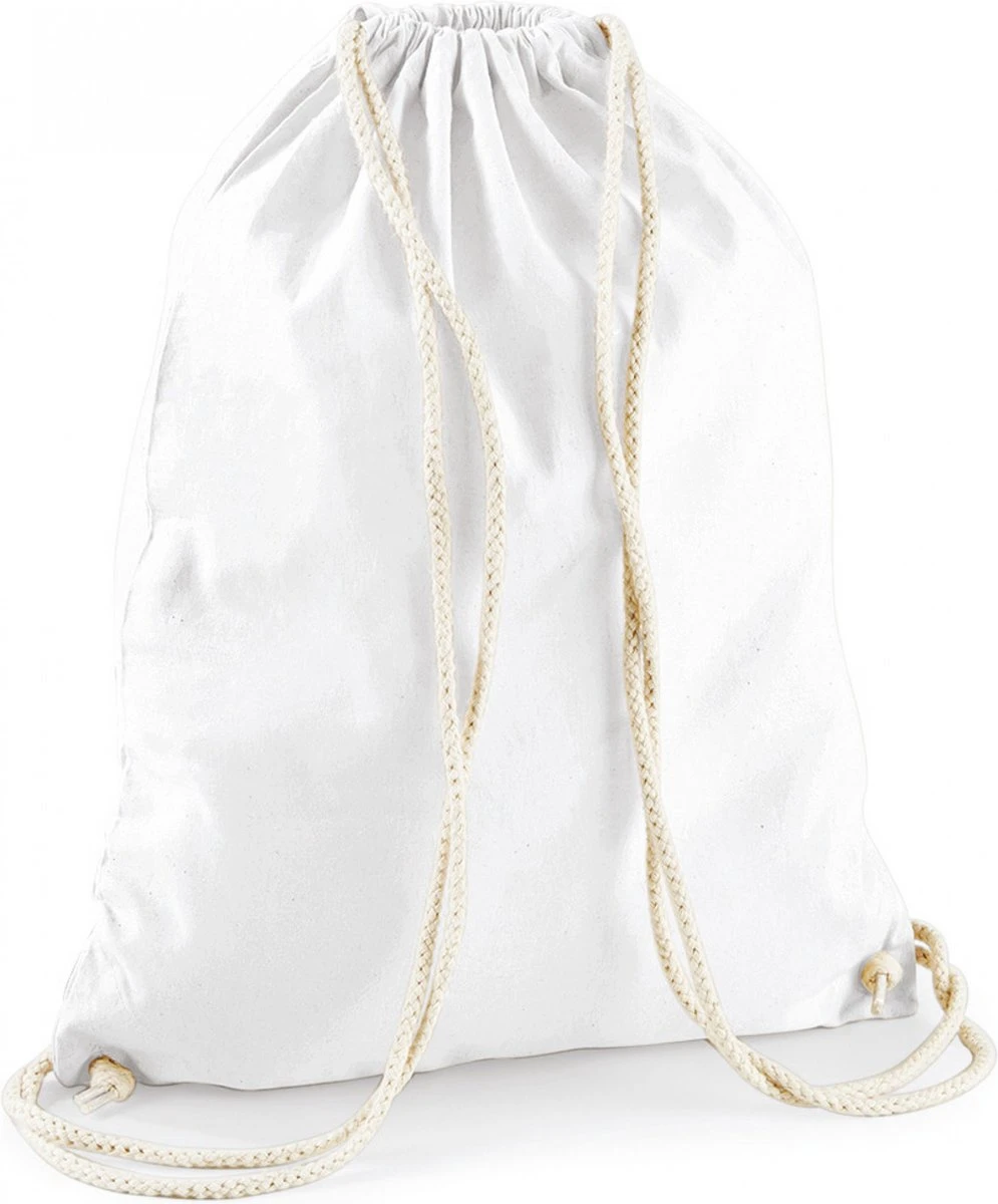 Merkloos Sporten/zwemmen/festival Gymtas Wit Met Rijgkoord 46 X 37 Cm Van 100% Katoen - Kinder Sporttasjes 1 Merkloos Sporten/zwemmen/festival Gymtas Wit Met Rijgkoord 46 X 37 Cm Van 100% Katoen - Kinder Sporttasjes